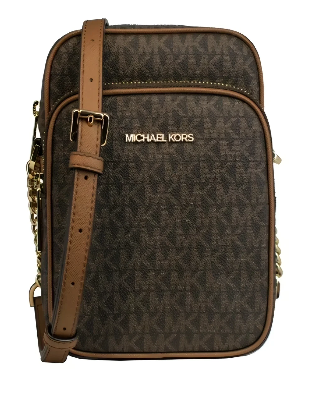 NWT Michael Kors Brown Jet Set Crossbody